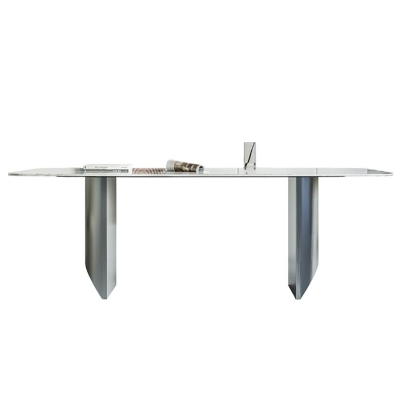Rectangle Dining Table Set 1/4/7 Pcs Stone Dining Table with Upholstered Chairs Clearhalo 'Dining Room Sets' 'Dining Tables & Seating' 'dining_room_set' 'furn' 'furn_dining_room_set' 'Furniture' 'Kitchen & Dining Furniture' 1200x1200_3ae4e88e-b6b2-4a9f-b922-64e13b575225