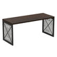 Industrial Style Dining Room Table Black Double Pedestal Table for Home Kitchen Dinner Clearhalo ' dining_table' 'Dining Tables & Seating' 'Dining Tables' 'furn' 'furn_dining_table' 'Furniture' 'furniture_dining_table' 'Kitchen & Dining Furniture' 'kitchen&dining_furn' 'kitchen' 'kitchen_dining_table' 1200x1200_3ae65b0d-e061-4735-a7bd-014a4f7b2eb0