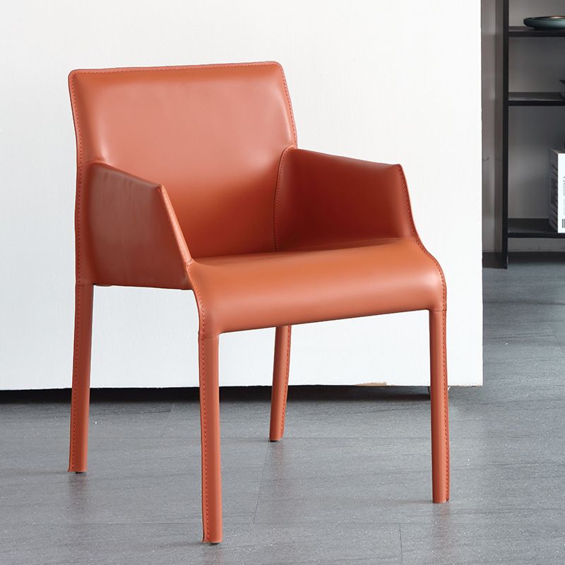 Moderne Stuhlstuhl Leder Home benutzen Esstuhl mit Metallbeinen