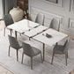 Extendable Sintered Stone Top Dining Set Rectangle 1/4/5/7 Pieces Dining Room Table Set Clearhalo 'Dining Room Sets' 'Dining Tables & Seating' 'dining_room_set' 'furn' 'furn_dining_room_set' 'Furniture' 'furniture_dining_room_set' 'Kitchen & Dining Furniture' 1200x1200_3ae70579-7305-49a1-a178-abffc8f33908