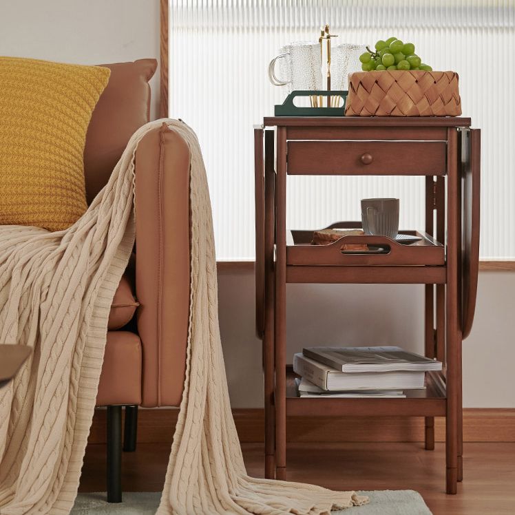 Mesa de comedor de mediados de siglo Mesa de comedor plegable de madera maciza, 51.6 "L x 23.6" W x 29.5 "H