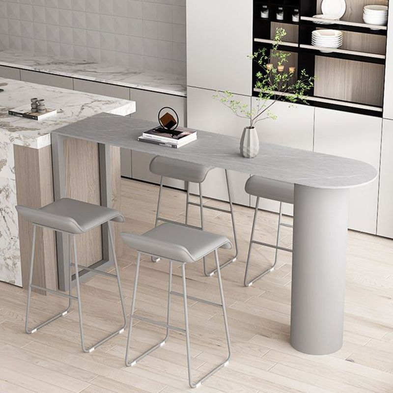 Banda da bar con tavolo da bar contemporaneo con doppio piedistallo per casa