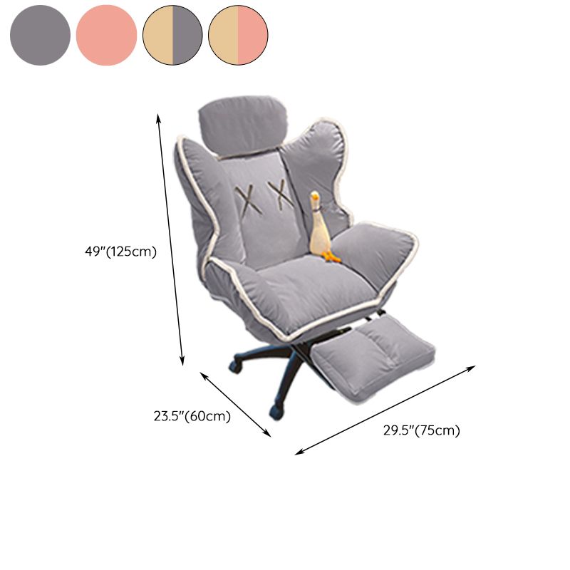 Chaise de bureau contemporaine Nylon Base Swivel Rolling Task Chair avec roues