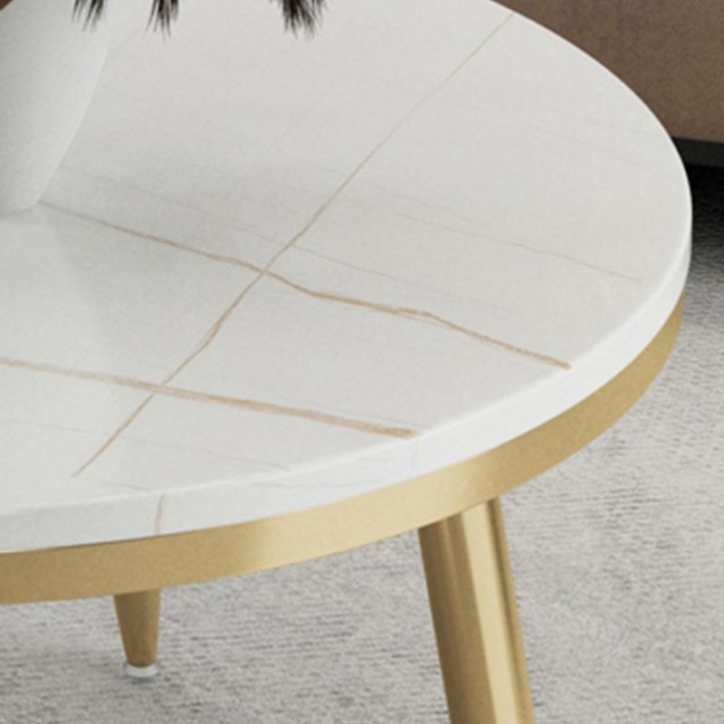 17"H Contemporary Coffee Table Round Stone Coffee Cocktail Table Clearhalo 'Coffee & Accent Tables' 'Coffee Tables' 'coffee_tables' 'furn' 'furn_coffee_tables' 'Furniture' 'Living Room Furniture' 1200x1200_3aeb34bb-38dd-4fb5-8645-17a9d89561c0