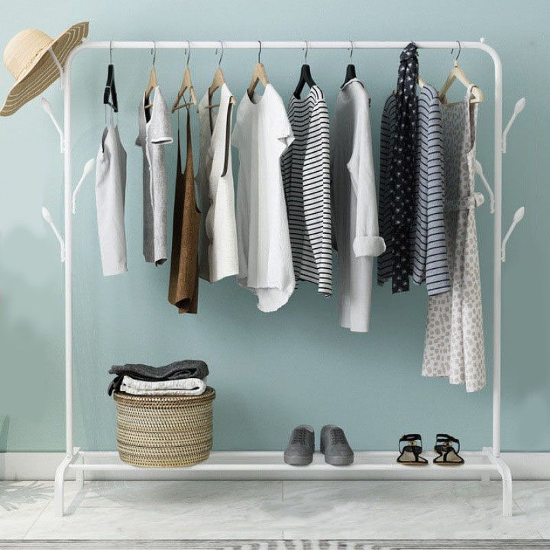 Stable Metallic Coat Hanger Free Standing Coat Rack With Storage Shelving Clearhalo 'Entry & Mudroom Furniture' 'furn' 'furn_hall_tree_coat_racks' 'Furniture' 'Hall Trees & Coat Racks' 'hall_tree_coat_racks' 1200x1200_3aeddf65-3c54-4dc4-89f1-dae00f167236