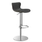 Leer verstelbare Bar Stool Glam Backlest Teller voor Bristol