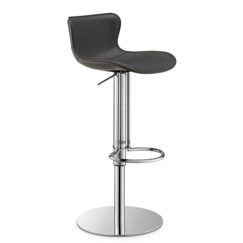 Leer verstelbare Bar Stool Glam Backlest Teller voor Bristol
