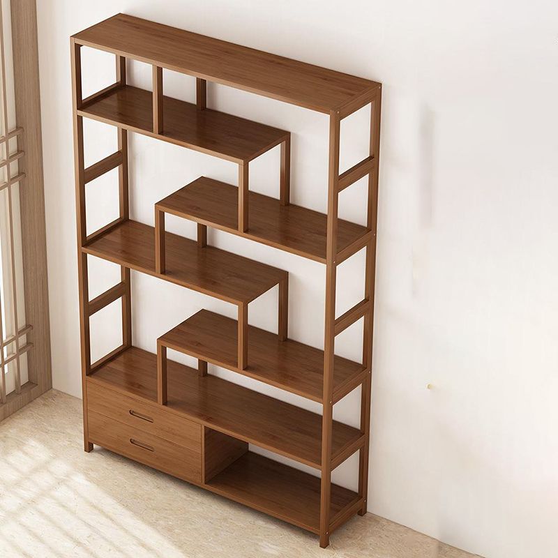 9.84" Wide Modern Wooden Shelf Bookcase Matte Finish Etagere Bookshelf