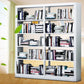 Metal Open Back Bookshelf Modern Rectangle Standard Bookcase