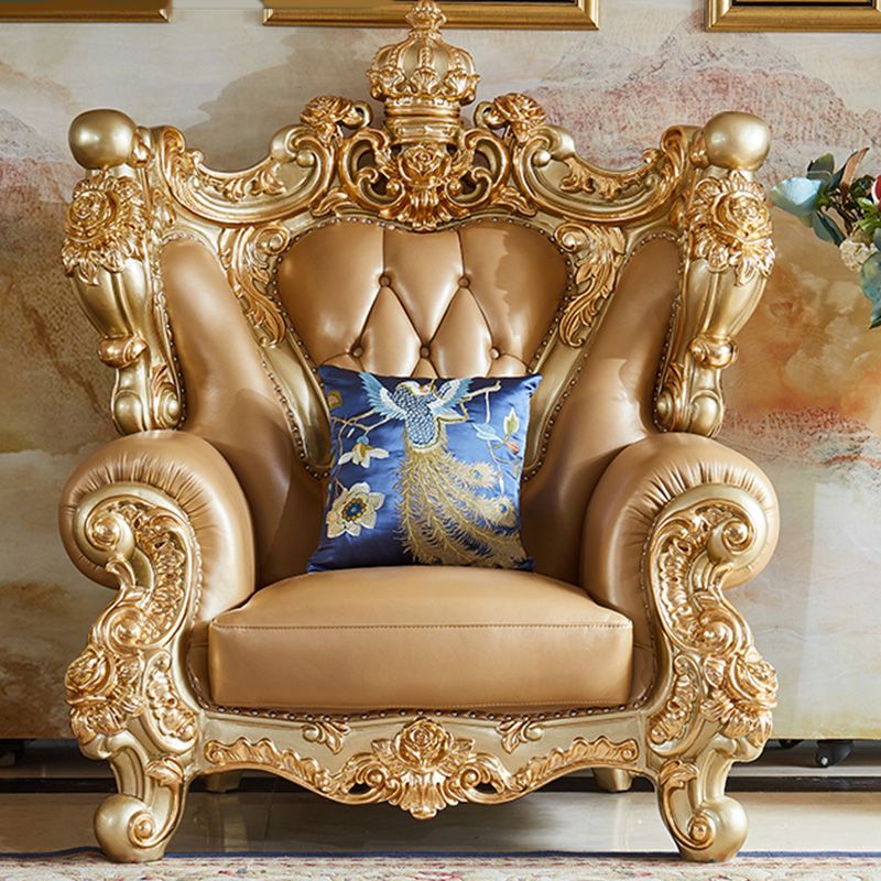 Genuine Leather Sofa Tufted Split-Back Rolled Arm Sofa for Living Room Clearhalo 'furn' 'furn_sofas' 'Furniture' 'Living Room Furniture' 'Sofa' 'sofas' 1200x1200_3af21bb6-29c6-4220-ab5a-4628e0b37e47