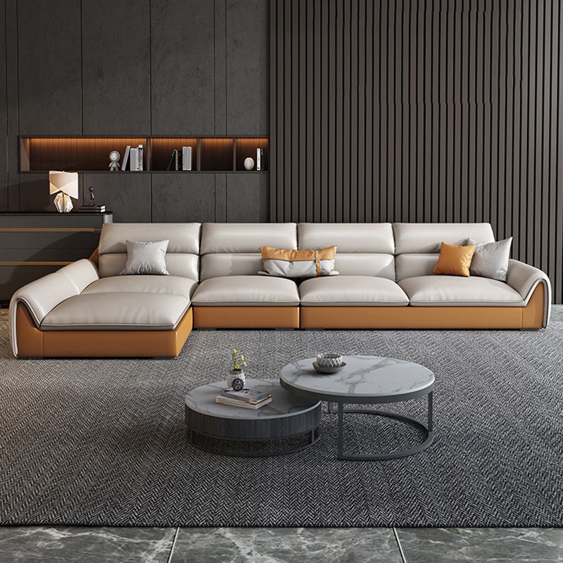 SOFA NEAPE NEAPE A 4 posti Sezione resistente alle macchie in pelle