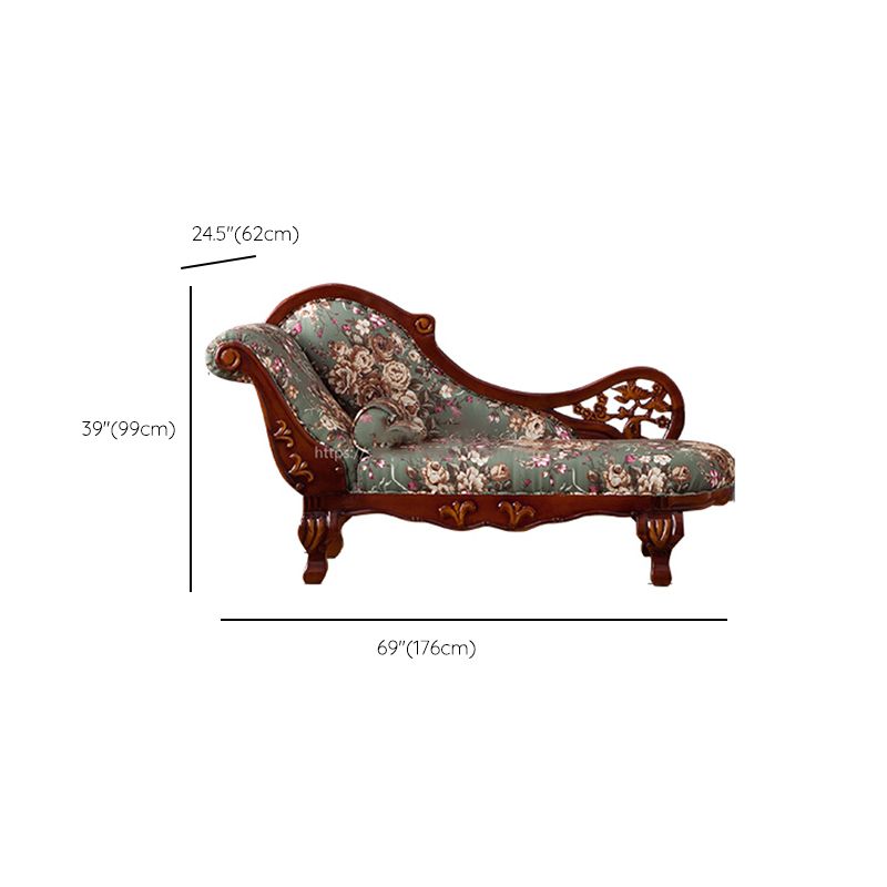 French Country Upholstered Chaise Lounge Couch One Armed Lounge Chair in Solid Wood Clearhalo 'Chairs & Seating' 'Chaise Lounge' 'chaise_lounge' 'furn' 'furn_chaise_lounge' 'Furniture' 'Living Room Furniture' 1200x1200_3af4653c-7ee2-4f9d-8ebe-874dde1493f8