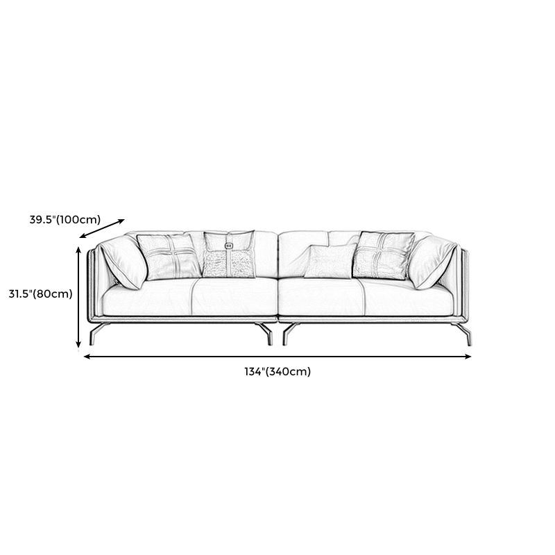 Transitional Genuine Leather Cushions Sofa 31.5"High Pillow Top Arm Couch Clearhalo 'furn' 'furn_sofas' 'Furniture' 'furniture_sofas' 'Living Room Furniture' 'Sofa' 'sofas' 1200x1200_3af60eb4-5a1a-42f6-bf4a-859426781a96
