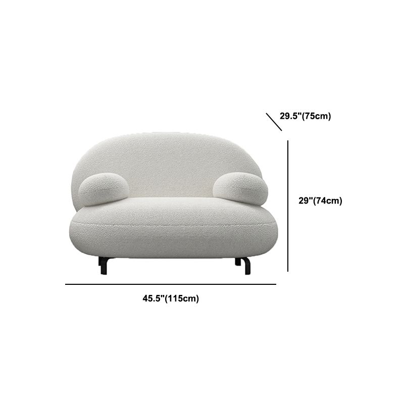 29.52" Wide Contemporary Sofa Recessed Arm Sofa for Living Room