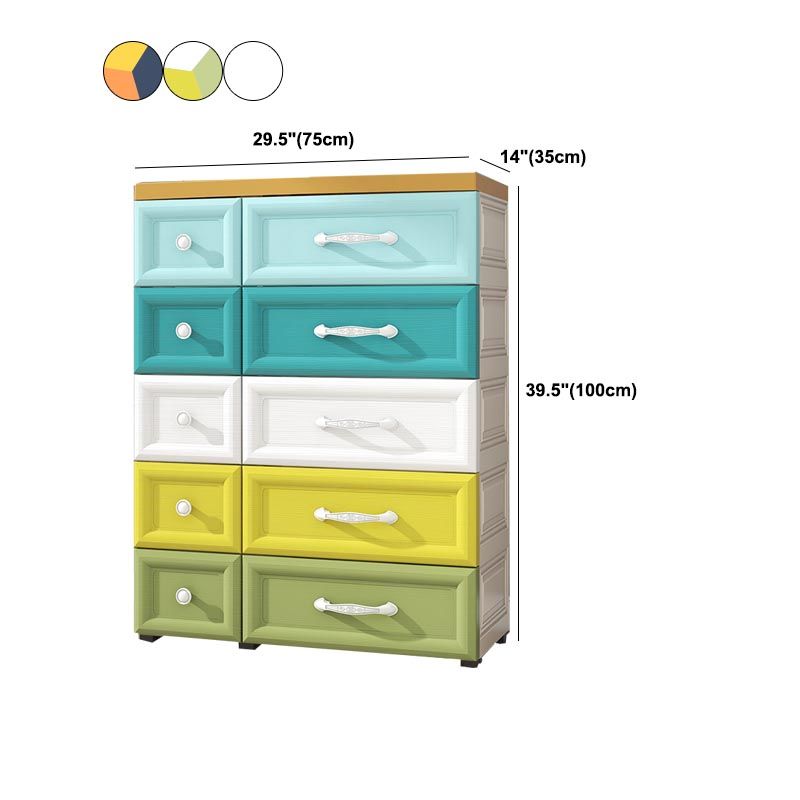 Armoire de rangement de 10 tirages armoire en plastique contemporain armoire