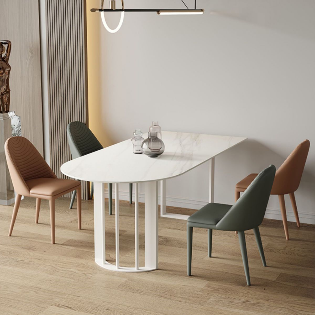 Modern Irregular Sintered Stone Dining Table White Standard Dining Table for Kitchen Clearhalo ' dining_table' 'Dining Tables & Seating' 'Dining Tables' 'furn' 'furn_dining_table' 'Furniture' 'furniture_dining_table' 'Kitchen & Dining Furniture' 'kitchen&dining_furn' 'kitchen' 'kitchen_dining_table' 1200x1200_3af8e306-25ca-4235-8876-6d8b001781c7