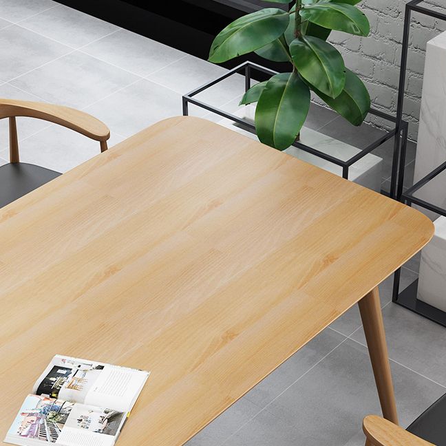 Rectangle Shape Modern Dining Table Wood Color Fixed Table with Solid Wood Clearhalo ' dining_table' 'Dining Tables & Seating' 'Dining Tables' 'furn' 'furn_dining_table' 'Furniture' 'furniture_dining_table' 'Kitchen & Dining Furniture' 'kitchen&dining_furn' 'kitchen' 'kitchen_dining_table' 1200x1200_3af98e27-0a2a-44a5-a02d-fbfdd8adf8b1