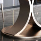 Mesa de comedor redonda moderna Mesa de comedor de piedra con base de pedestal de acero inoxidable