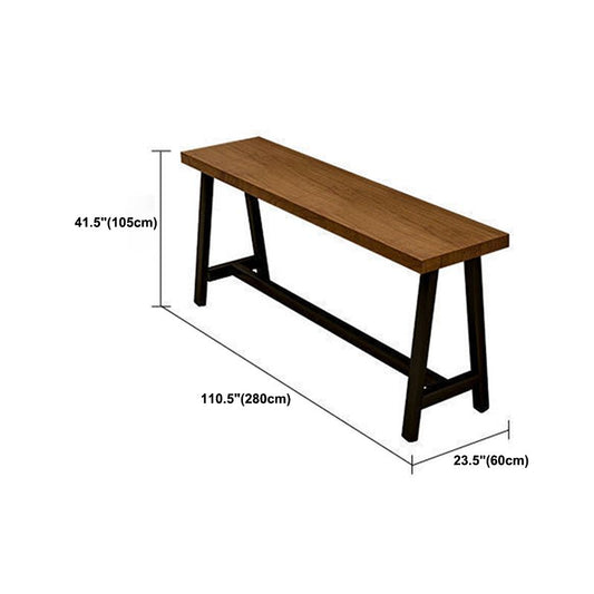 Tavolo da bar in legno in legno massiccio di rettangolo in stile modem con base di cavalletto