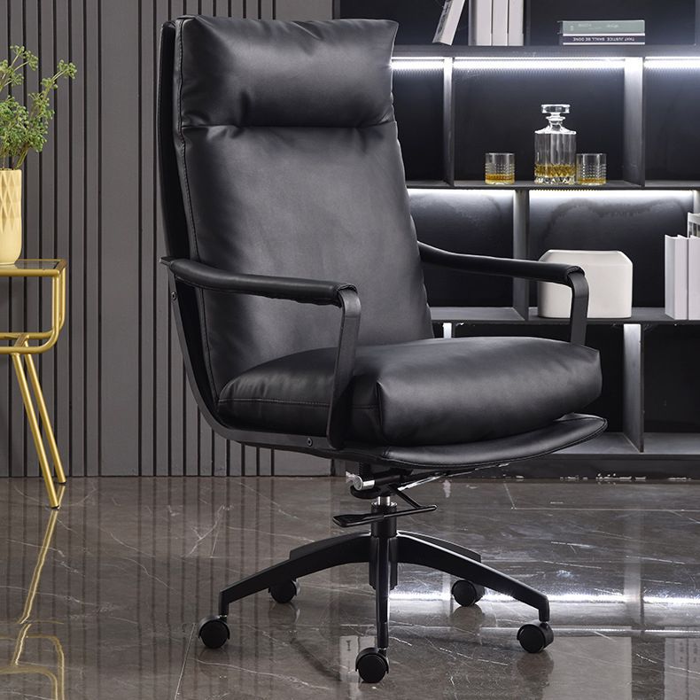 Modern Desk Chair Leather Computer Chair High-Back/Mid-Back Chair Clearhalo 'furn' 'furn_office_chair' 'Furniture' 'Office Chairs' 'Office Furniture' 'office_chair' 1200x1200_3af9f2d3-6e69-464b-8ccd-af89ab903c19