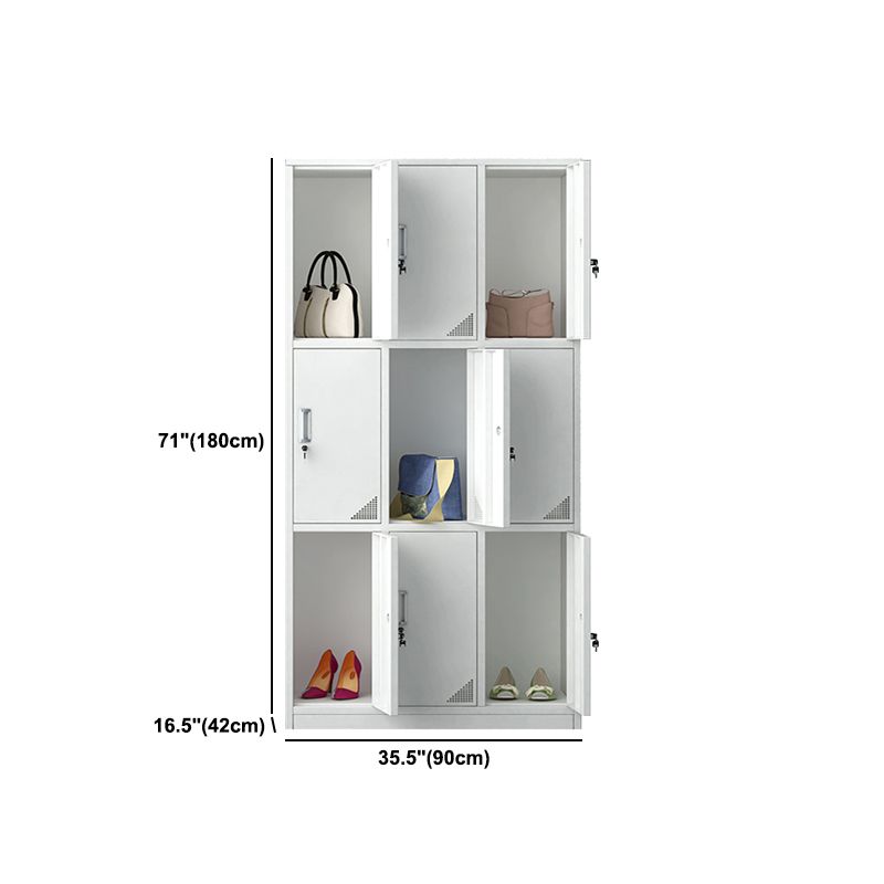 Moderner Style -Scharnier -Türgarderobe für Home Grey Metal Cabinet