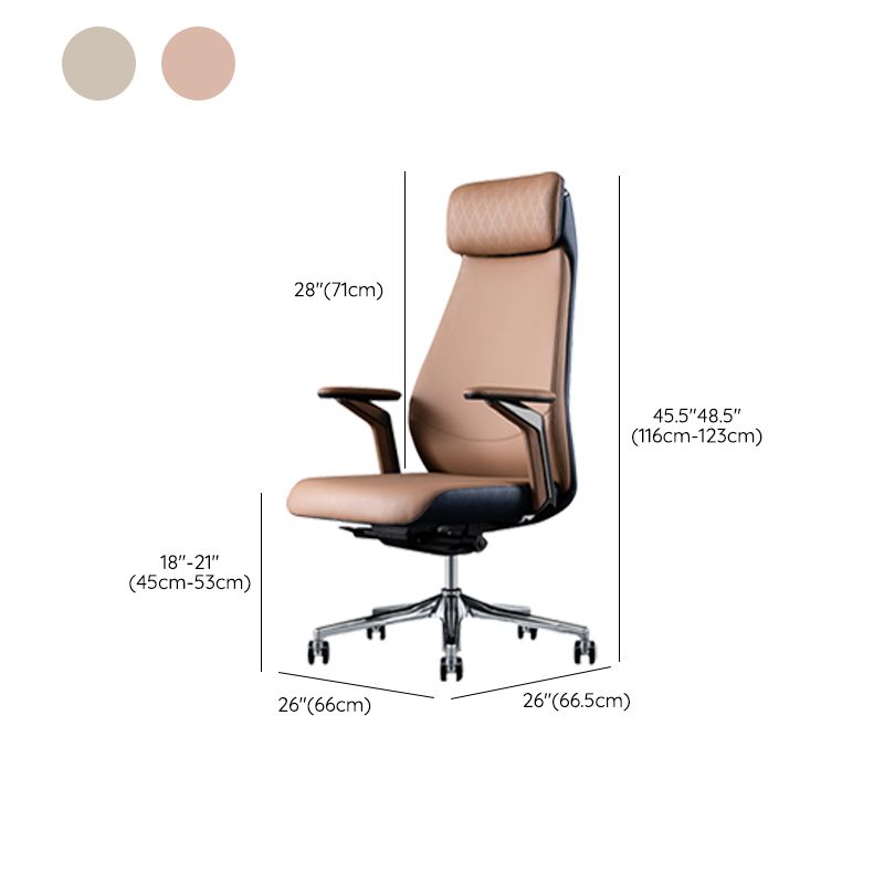 Contemporary Swivel Executive Chair Padded Arms Managers Chair for Office Clearhalo 'furn' 'furn_office_chair' 'Furniture' 'Office Chairs' 'Office Furniture' 'office_chair' 1200x1200_3afaa962-347e-4713-99fd-0b84fc264705