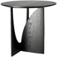 Contemporary Solid Wood Side Table Pedestal Round Living Room Table