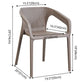 Modern Style Plastic Dining Arm Chair Stacking Dining Chair for Dining Room Clearhalo ' kitchen&dining_furn' 'Dining Chairs' 'Dining Tables & Seating' 'dining_chair' 'furn' 'furn_dining_chair' 'Furniture' 'furniture_dining_chair' 'Kitchen & Dining Furniture' 'kitchen' 1200x1200_3afc966d-241b-49b0-8ced-d527ba071faa