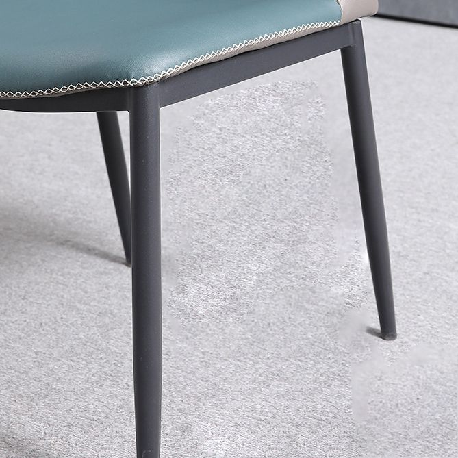 Chaises de salle à manger contemporaines chaise sans bras avec des jambes en métal pour la maison