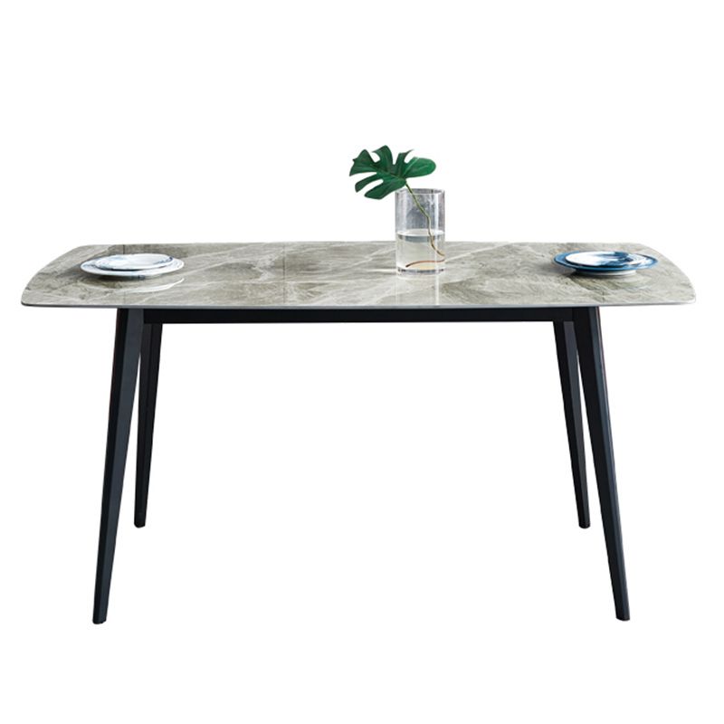 Ensemble de table à manger gris brillant 1/4/5/7 Pièces Dinette Contemporary Set pour la cuisine