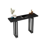 Tavolo da accento superiore moderno rettangolo con base di ferro per la tavola della console Hall