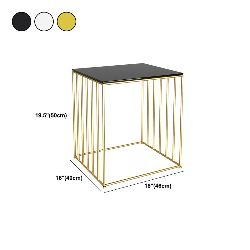 19.69" Tall Glass Top Bedside Cabinet 1-Shelf Accent Table Nightstand Clearhalo 'Bedroom Furniture' 'furn' 'furn_night_stand' 'Furniture' 'night_stand' 'Nightstands' 1200x1200_3b066768-0413-45d8-ae5c-3dc966d55c4e
