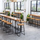 Rectangle Wood Bar Dining Table Contemporary Bar Table with Trestle Base Clearhalo 'Bar Furniture' 'Bar Tables' 'bar_tables' 'furn' 'furn_bar_tables' 'Furniture' 'furniture_bar_tables' 'Kitchen & Dining Furniture' 1200x1200_3b06981a-f4f3-4056-9080-a3ebf60030d5