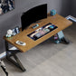 Contemporary Office Desk Solid Wood Computer Desk with Metal Legs