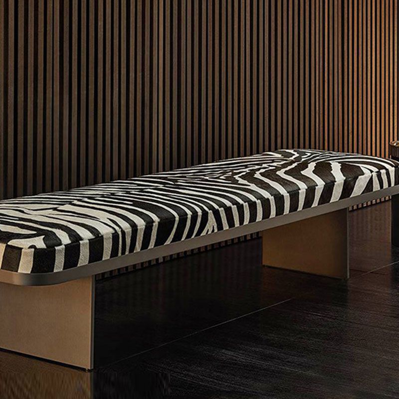 Modern Upholstered Bench, 16"H Bedroom Bench with Metal Legs Clearhalo 'Benches' 'Chairs & Seating' 'furn' 'furn_benches' 'Furniture' 'Living Room Furniture' 1200x1200_3b07cd38-e637-419e-88ad-14cd36b36158