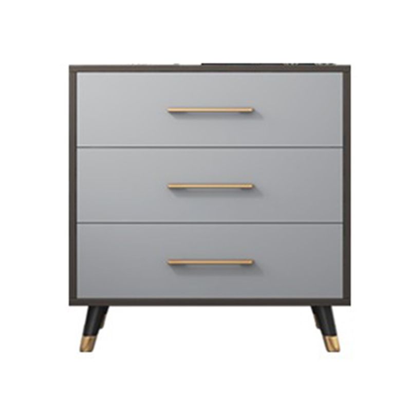15.74" W Gray Accent Chest with Solid Wood Straight Legs Chest with Drawers