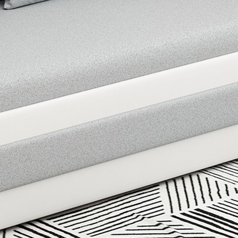 コンテンポラリー33.46 "Hフェイクレザーアームレスソファベッドストレージ付きアパート用