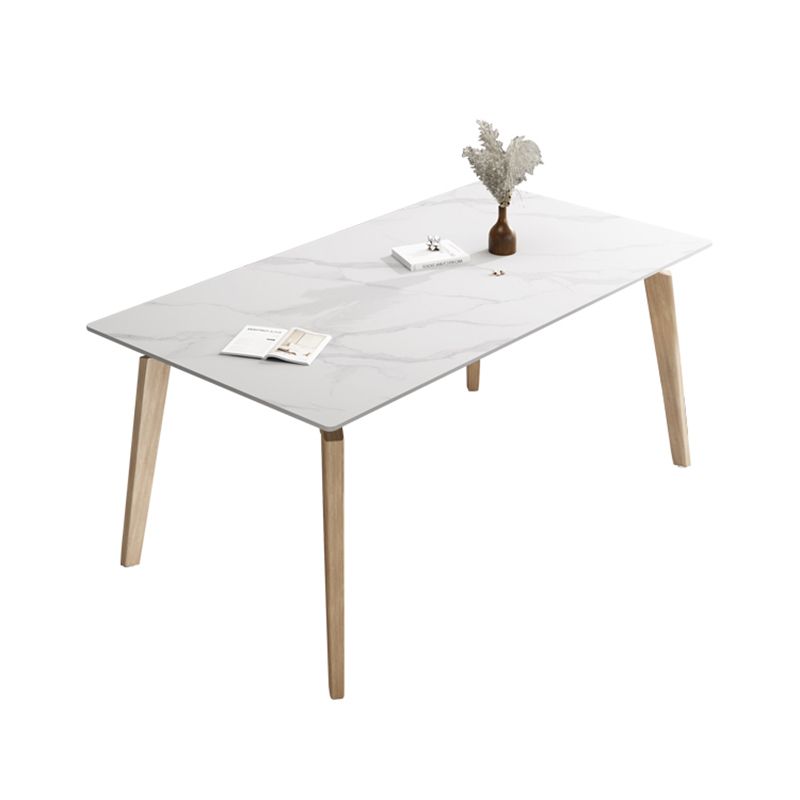 Ensemble de salle à manger contemporain, table à manger rectangulaire avec chaises rembourrées, 1/2/5/7 pièces