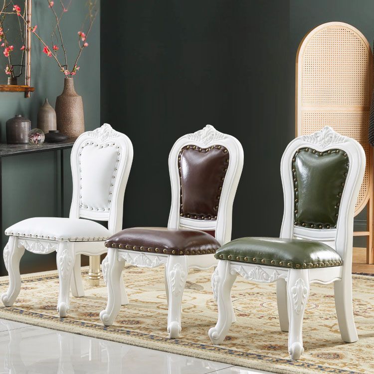 Victoria Style Rubberwood Dining Chairs Kitchen Open Back Dining Chair Set Clearhalo ' kitchen&dining_furn' 'Dining Chairs' 'Dining Tables & Seating' 'dining_chair' 'furn' 'furn_dining_chair' 'Furniture' 'furniture_dining_chair' 'Kitchen & Dining Furniture' 'kitchen' 1200x1200_3b0b4a08-7d91-4c0b-a25f-8309a538601c