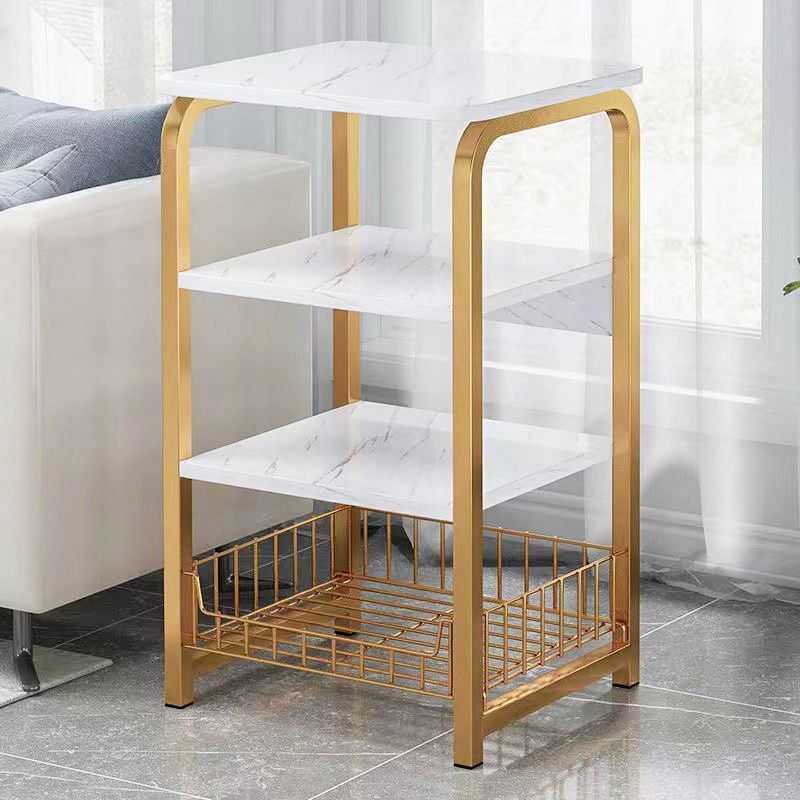 Modern Farmhouse Rectangular Wood Side End Table with Four Metal Legs Clearhalo 'Coffee & Accent Tables' 'End & Side Tables' 'end_side_tables' 'furn' 'furn_end_side_tables' 'Furniture' 'Living Room Furniture' 1200x1200_3b11421f-b88c-4f8b-8871-22631ca415c2