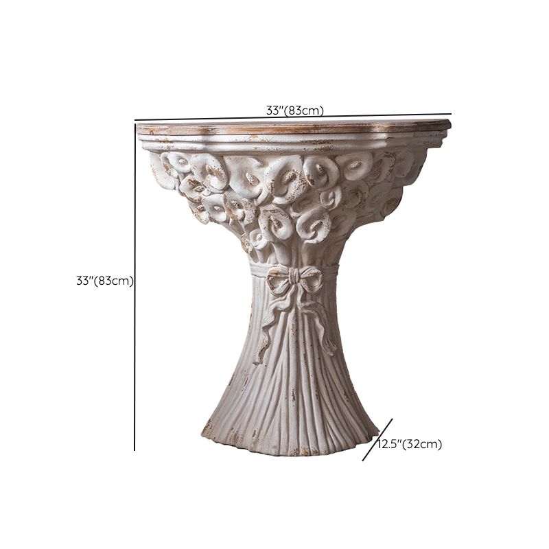 ペデスタルが苦しんでいる丸いソファサイドアクセントテーブル白い素朴なサイドエンドテーブル