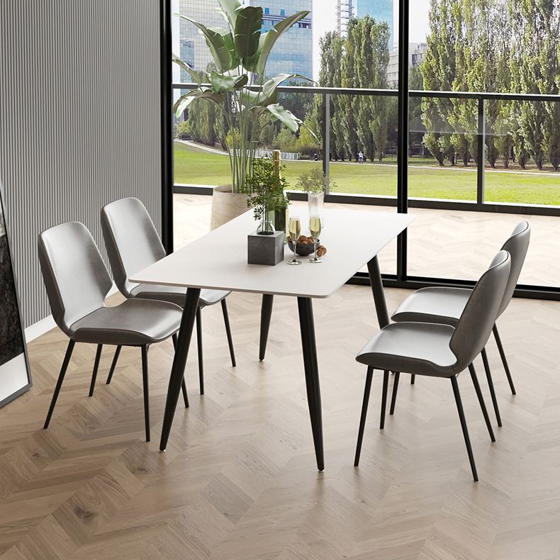 Modern 1/2/4/5/7 Pieces Dining Set Rectangle Stone Dining Table for Dining Room Kitchen Clearhalo 'Dining Room Sets' 'Dining Tables & Seating' 'dining_room_set' 'furn' 'furn_dining_room_set' 'Furniture' 'Kitchen & Dining Furniture' 1200x1200_3b177d75-cd40-4697-b547-29a4fcfddf01