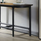 Tavolo da console a mezzaluna moderna tavolo di divano console in legno in nero