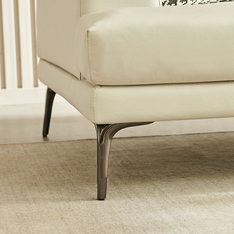 Stain-Resistant Faux Leather Loveseat Recessed Arm Sofa with Metal Legs Clearhalo 'furn' 'furn_sofas' 'Furniture' 'furniture_sofas' 'Living Room Furniture' 'Sofa' 'sofas' 1200x1200_3b1adb9b-f37d-439f-98b1-2e5da15060bf