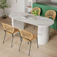 Sintered Stone Top White Table for Restaurant Modern Kitchen Table with Double Pedestal Clearhalo 'Dining Tables & Seating' 'Dining Tables' 'dining_table' 'furn' 'furn_dining_table' 'Furniture' 'furniture_dining_table' 'Kitchen & Dining Furniture' 'kitchen' 'kitchen_dining_table' 1200x1200_3b1cc1fd-9d4f-4e4b-b983-6addd85e2a3f