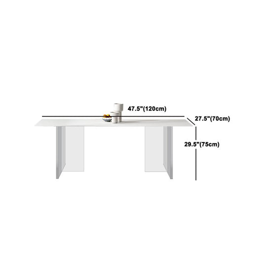モダンスタイルの焼結ストーンダイニングテーブルセットホワイト1/4/6/7/8ピースダイニングセット