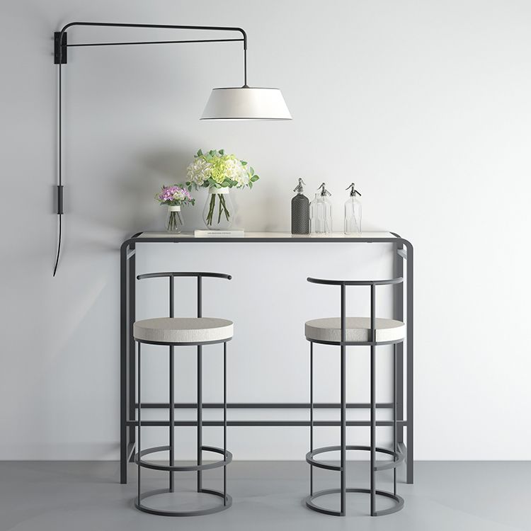 Modern Bar Dining Table Rectangle Indoor Bar Stool Table with Footrest Clearhalo 'Bar Furniture' 'Bar Tables' 'bar_tables' 'furn' 'furn_bar_tables' 'Furniture' 'Kitchen & Dining Furniture' 1200x1200_3b1dade7-020d-480b-a548-4140069031e9