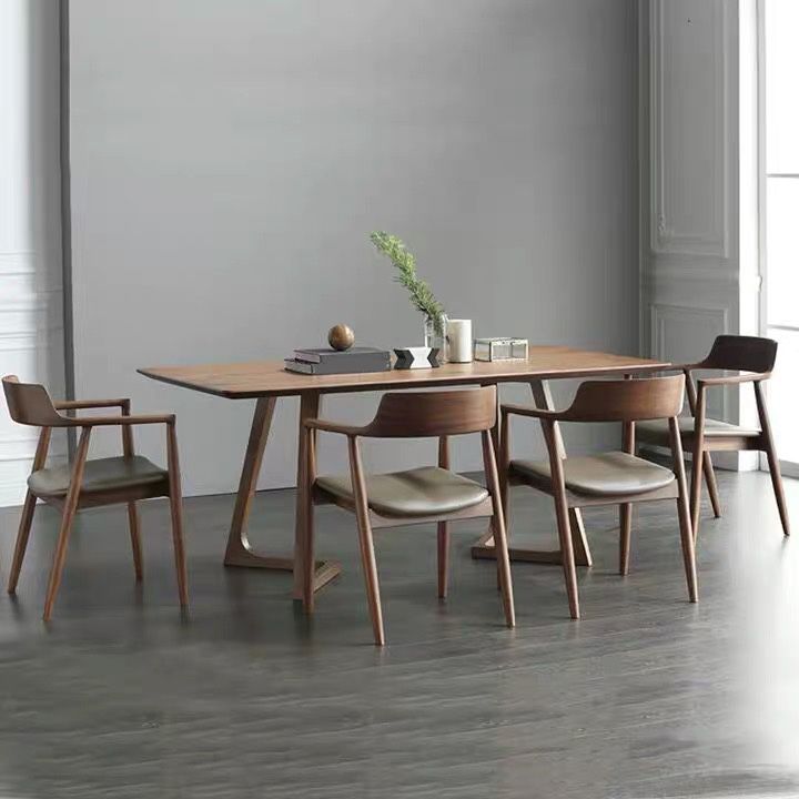 Rectangle Modern Dining Table Solid Wood Fixed Table for Kitchen Clearhalo ' dining_table' 'Dining Tables & Seating' 'Dining Tables' 'furn' 'furn_dining_table' 'Furniture' 'furniture_dining_table' 'Kitchen & Dining Furniture' 'kitchen&dining_furn' 'kitchen' 'kitchen_dining_table' 1200x1200_3b1dfe74-0771-424c-91d5-0a71acda7d8c