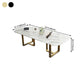 Traditional Luxury Dining Table Rectangle Sintered Stone Sled Dining Table Clearhalo ' dining_table' 'Dining Tables & Seating' 'Dining Tables' 'furn' 'furn_dining_table' 'Furniture' 'furniture_dining_table' 'Kitchen & Dining Furniture' 'kitchen&dining_furn' 'kitchen' 'kitchen_dining_table' 1200x1200_3b1e09d4-7df5-48f0-aaa6-dcc76e9300cf