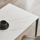 Modern Stone Top Rectangle Dinette Table Metal Base Dining Table in White Clearhalo 'Dining Tables & Seating' 'Dining Tables' 'dining_table' 'furn' 'furn_dining_table' 'Furniture' 'furniture_dining_table' 'Kitchen & Dining Furniture' 'kitchen' 'kitchen_dining_table' 1200x1200_3b1e17c6-ac72-45b5-8831-e99922fbba7f
